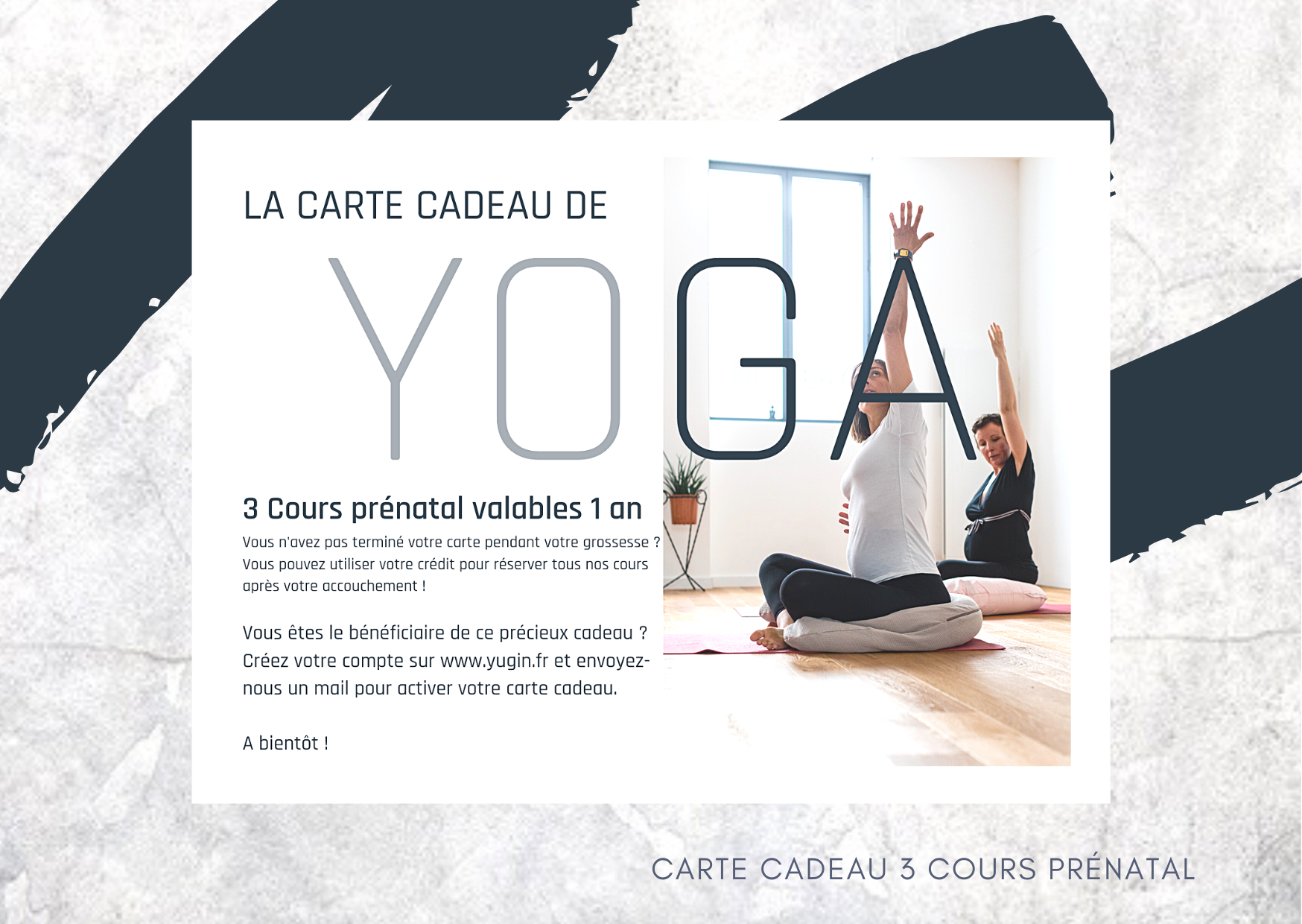 Carte cadeau yoga prénatal - 3 cours