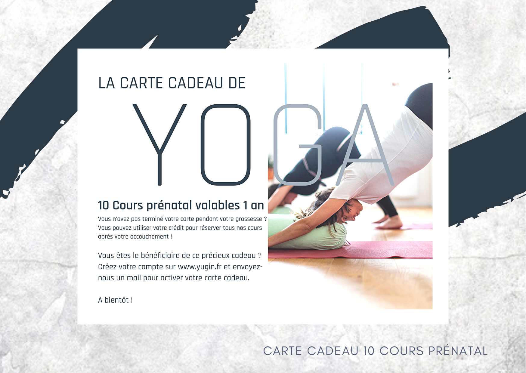 Carte cadeau yoga prénatal 10 cours 